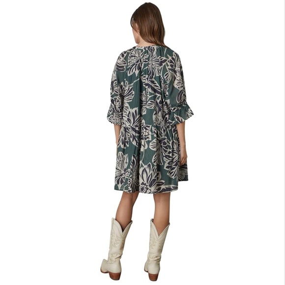 VELVET by GRAHAM & SPENCER | Layne Printed Silk Cotton Voile Dress - Picture 5 of 6